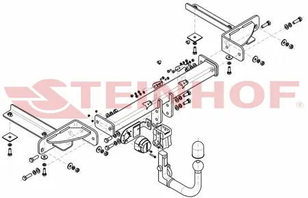Фаркоп Steinhof для Opel Astra J GTC 2010-2016 Арт.O-104 O-104 в Иркутск