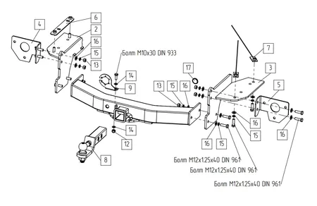 Фаркоп TowRus для GAC GS8 2021- Арт. 109182 109182 в Иркутск