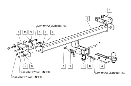 Фаркоп TowRus для Tenet T4L 2026- 269086 в Иркутск