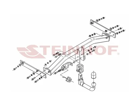 Фаркоп Steinhof для Volkswagen Tiguan 2007-2015 V-129 в Иркутск