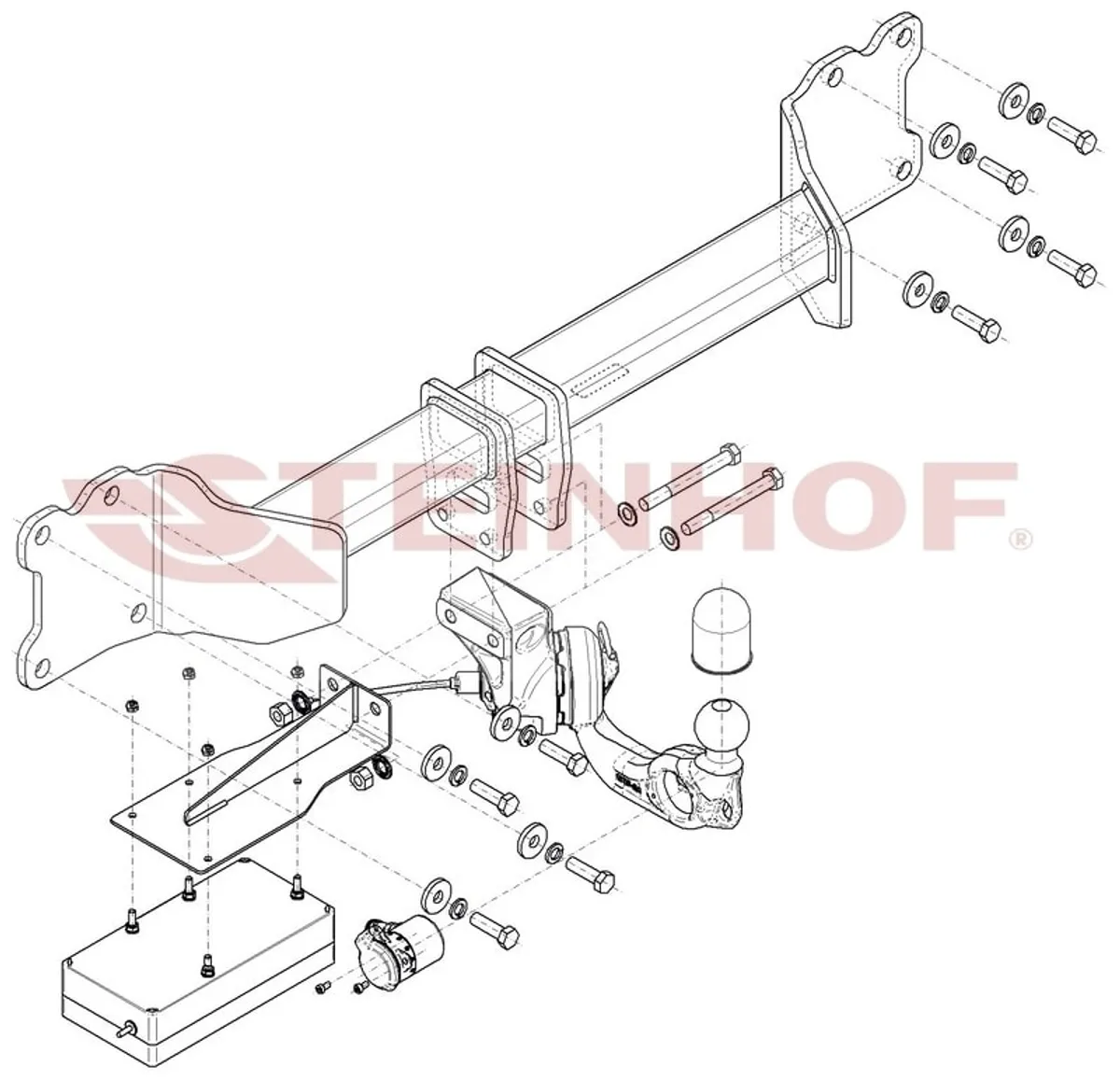 Фаркоп Steinhof для Audi Q7 2020- A-127 в Иркутск