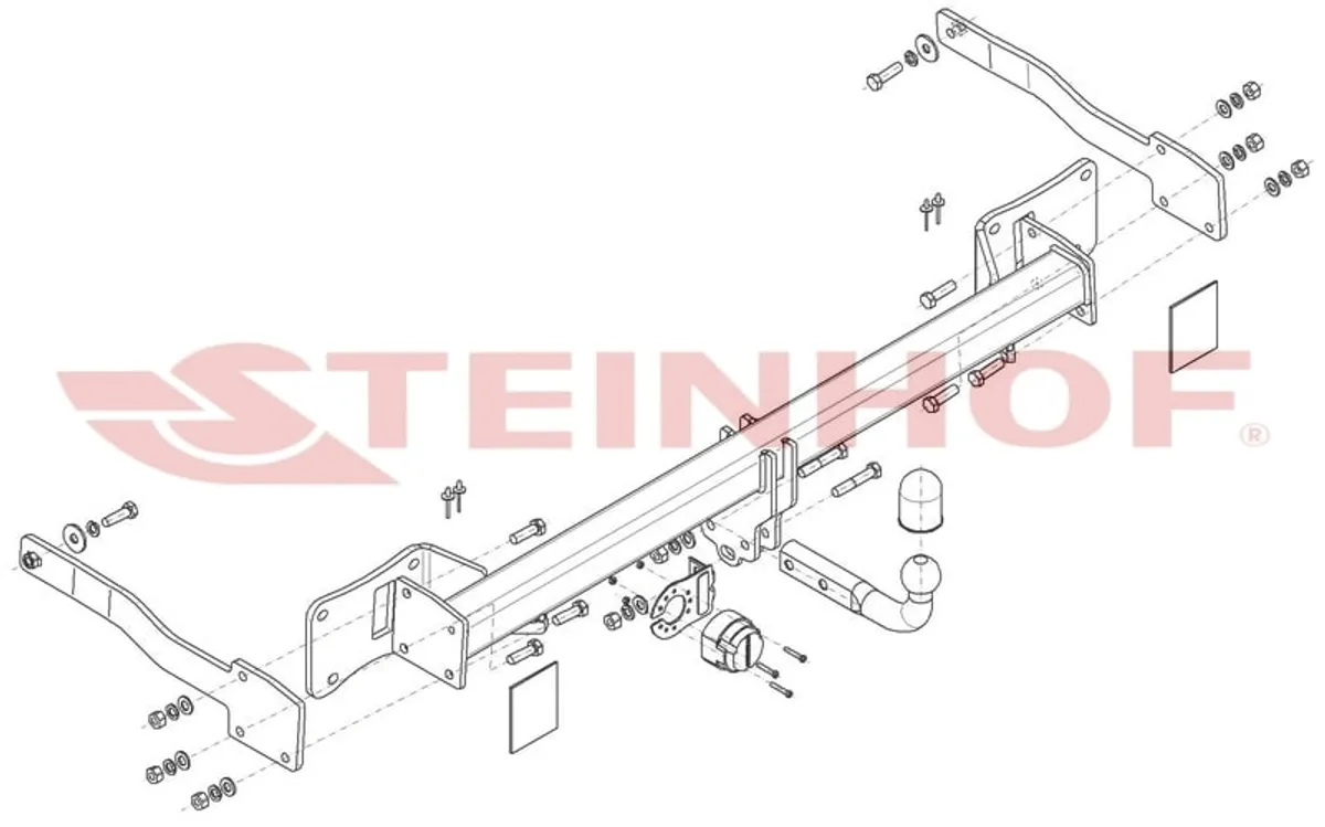 Фаркоп Steinhof для Volkswagen Transporter T7 2024- F-321 в Иркутск