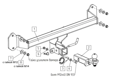 Фаркоп TowRus для BMW iX1 2022-  049113 в Иркутск
