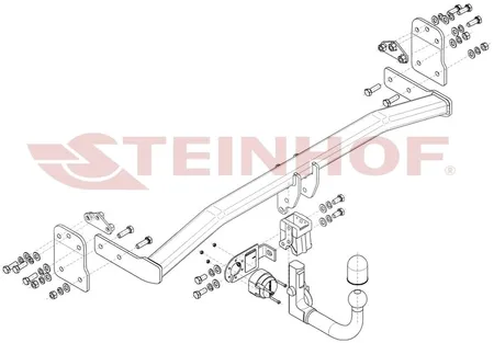 Фаркоп Steinhof для Hyundai Kona 2017-2023, (кроме N-Line и ADBlue) H-266 в Иркутск