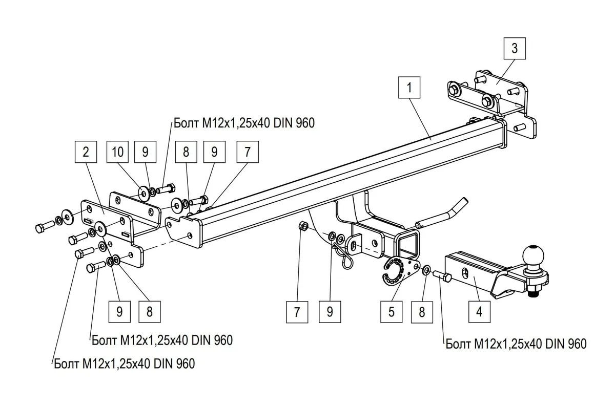 Фаркоп TowRus для Jeland J7 2026- 269086 в Иркутск