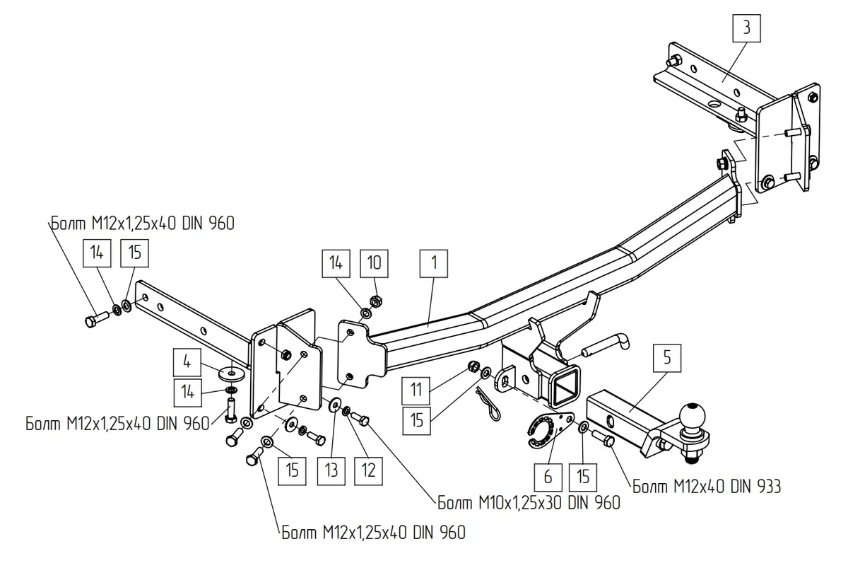 Фаркоп TowRus для LiXiang L6 2024- Арт. 288194 288194 в Иркутск