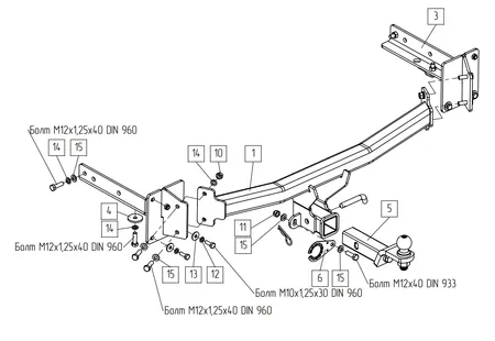 Фаркоп TowRus для LiXiang L6 2024- Арт. 288194 288194 в Иркутск