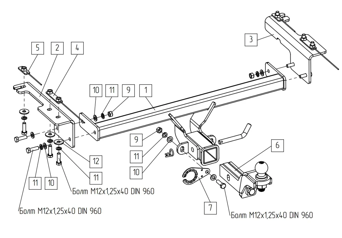 Фаркоп TowRus для Belgee X50 2023- 299413 в Иркутск
