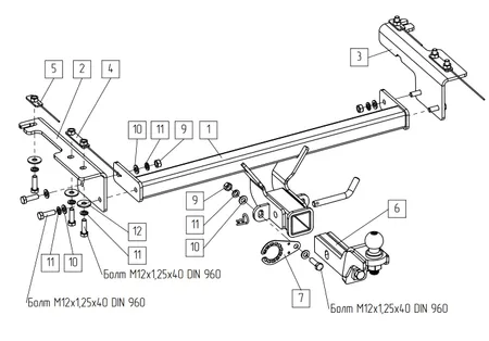 Фаркоп TowRus для Belgee X50 2023- 299413 в Иркутск