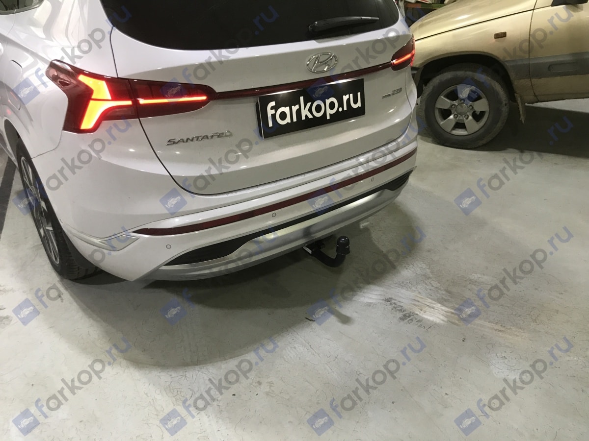 Установили фаркоп Steinhof для Hyundai Santa Fe 2021 г.в.